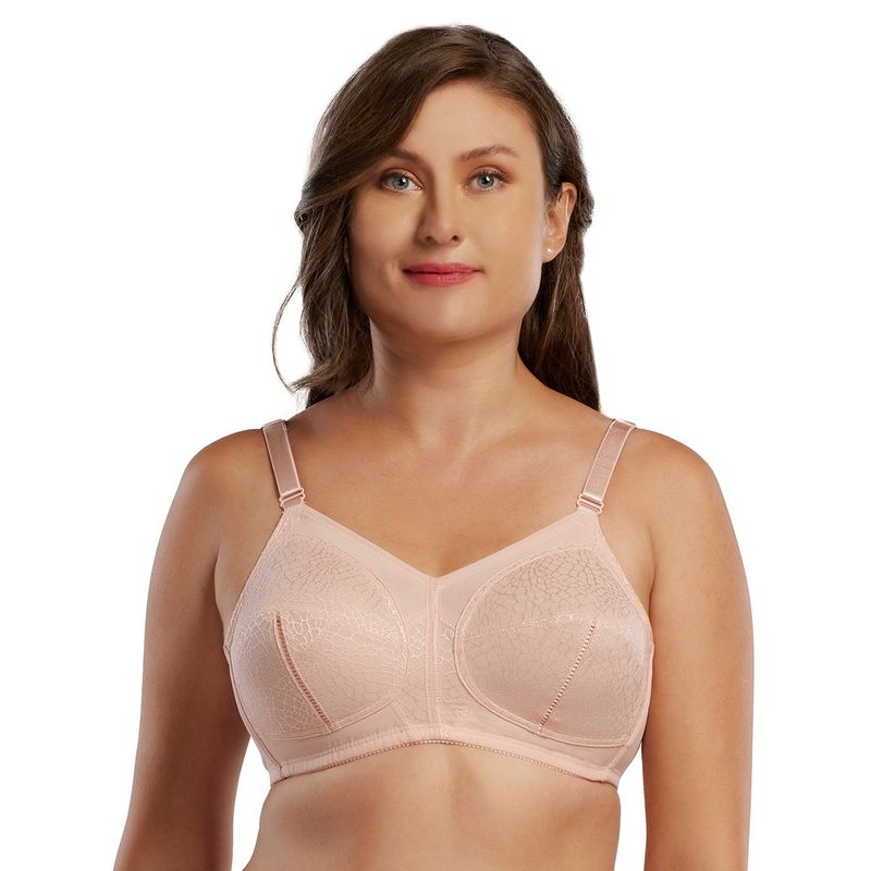 Enamor Womens F096non Padded Wirefree Full Coverage Ultimate Curve Support Bra Pink Buy Enamor