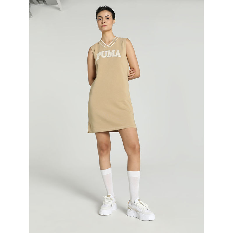 Puma SQUADTR Womens Beige Mini Dress (M)