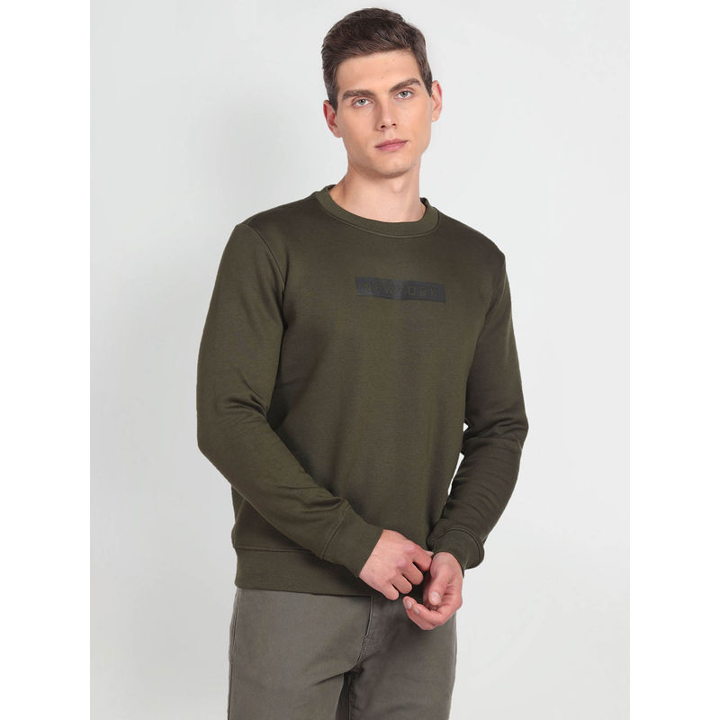 Arrow Newyork Brand Print Crew Neck Sweatshirt (S)