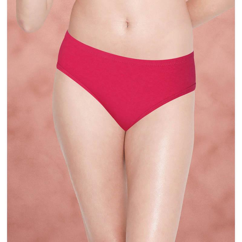 Shyaway Women Red Solid Brief (M)