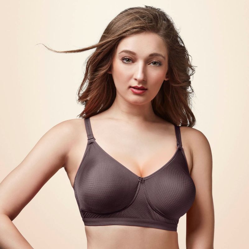 Trylo Candis Women Full Cup Bra - Wine (34D)