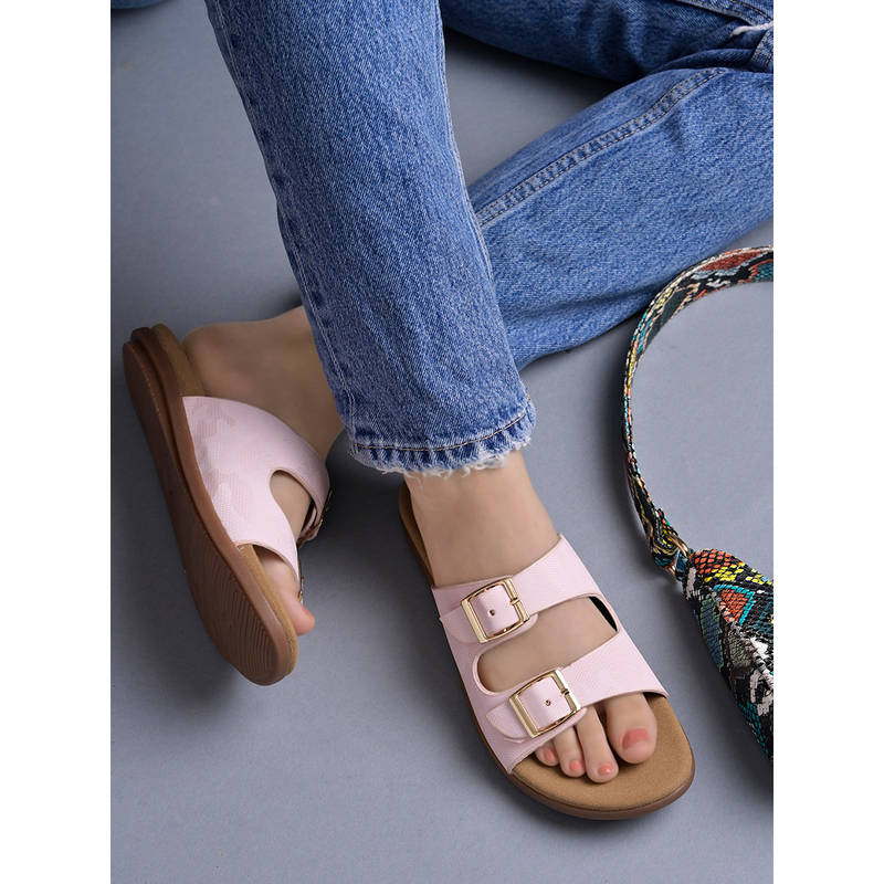 Shoetopia Stylish Solid Pink Flats for Women (EURO 40)