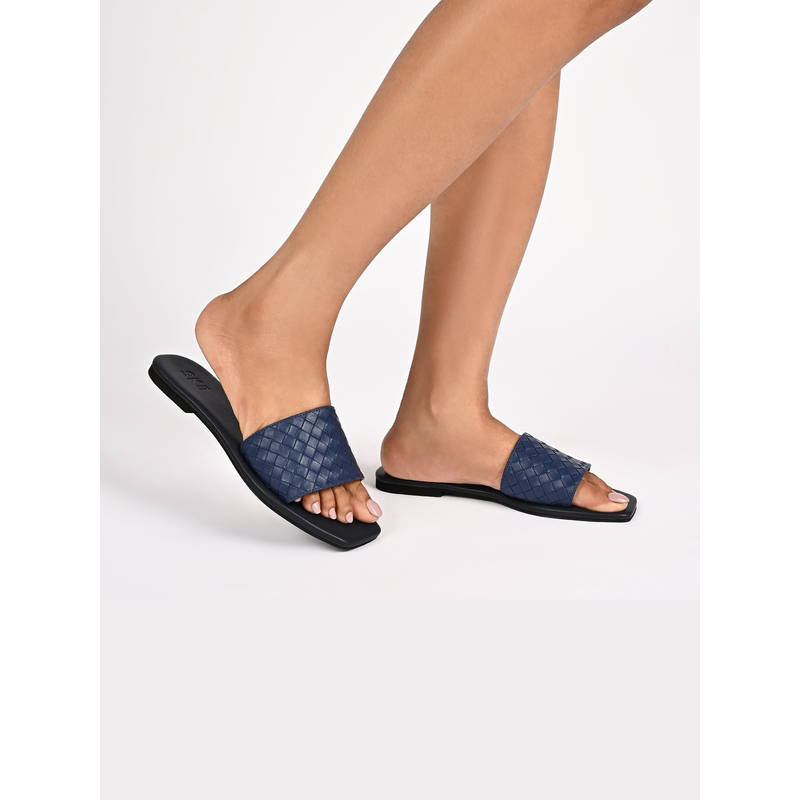 SKO Patras Blue Weave Flats (UK 4)