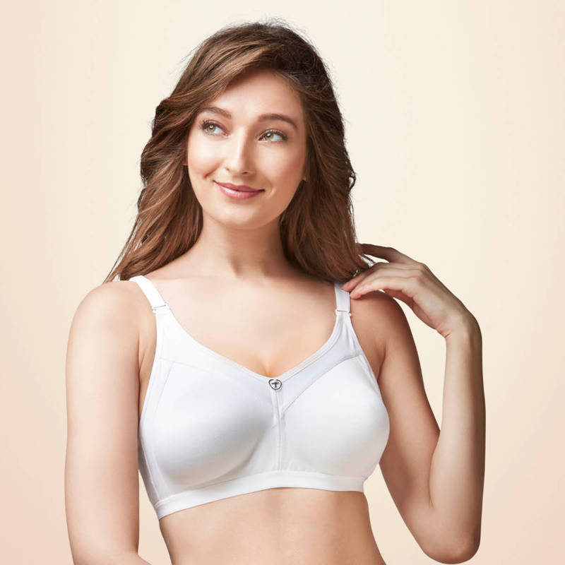 Trylo Rozi Stp Women Detachable Strap Non Wired Padded Bra - White (34D)