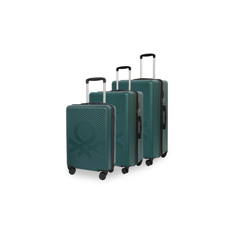 United Colors of Benetton Cabin Hard Glide Luggage Bag - Dark Green (S)