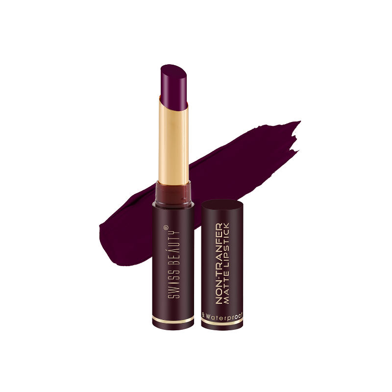 Swiss Beauty Non-Transfer Matte Lipstick - 6 Plum House