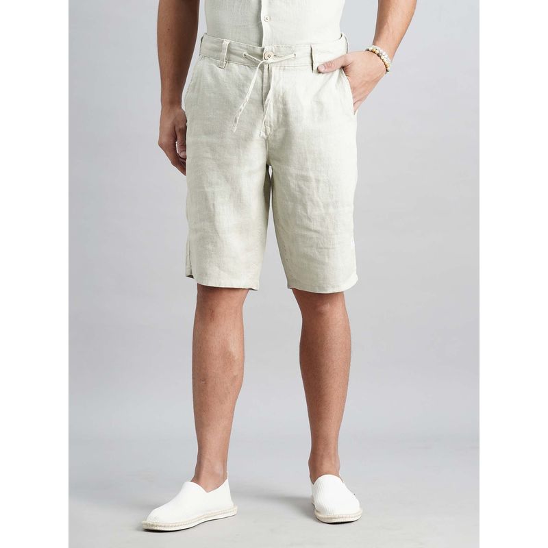 ROOKIES Beige Slim Relaxed Fit Shorts (30)