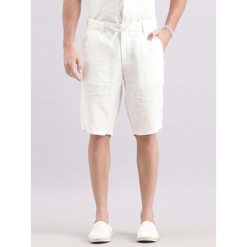 ROOKIES White Slim Relaxed Fit Shorts (30)