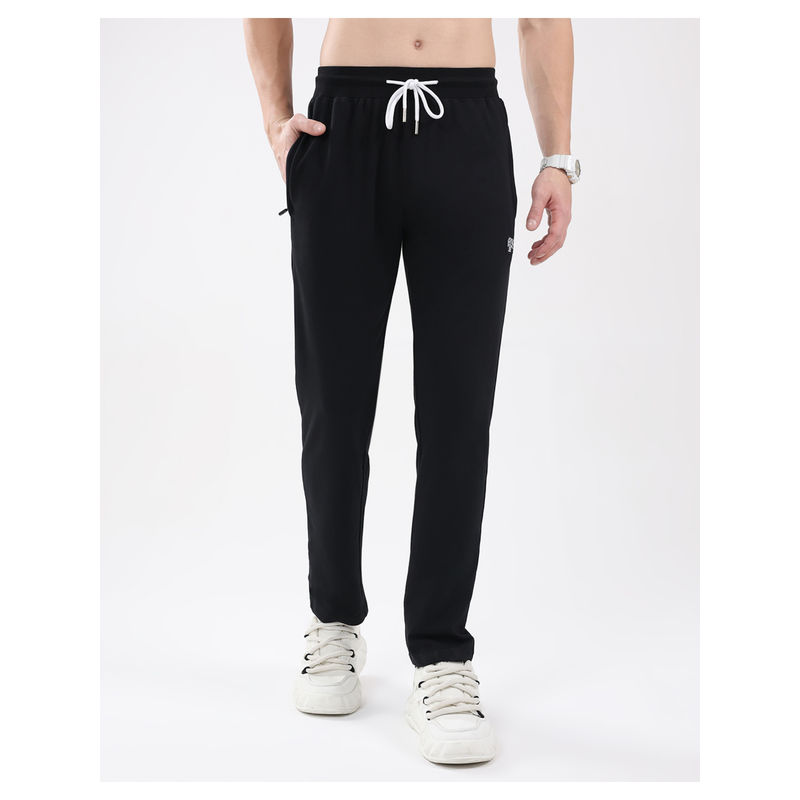 Rock.it Men Solid Lower Black Trackpant (L)