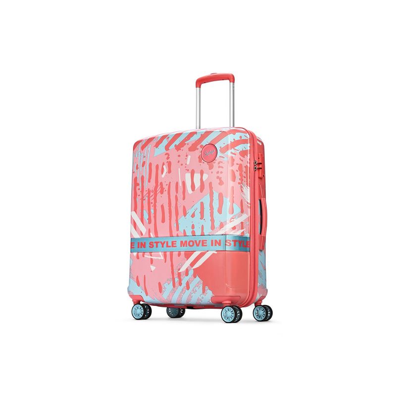 Skybags Wanderlust Unisex Pink Hard Luggage Trolley Bag (S)