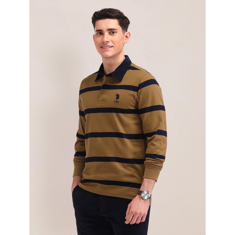 U.S. POLO ASSN. Mustard Men Polo T-Shirt (3XL)