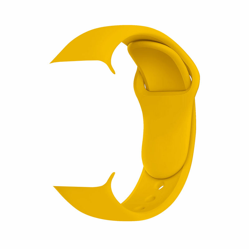 Pipa Bella by Nykaa Fashion Basic Solid Yellow Apple Watch Strap (42)