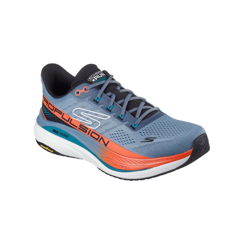 SKECHERS Mens MAX CUSHIONING PROPULSION Blue Running Shoes (UK 6)