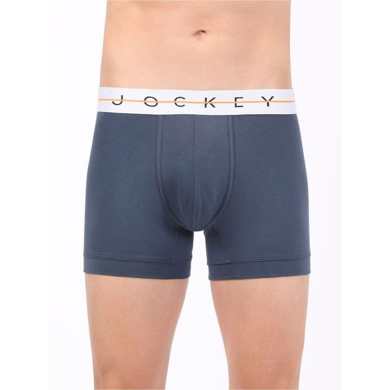 Jockey NY16 Men Super Combed Cotton Elastane Stretch Solid Trunk - Mid Night Navy (M)