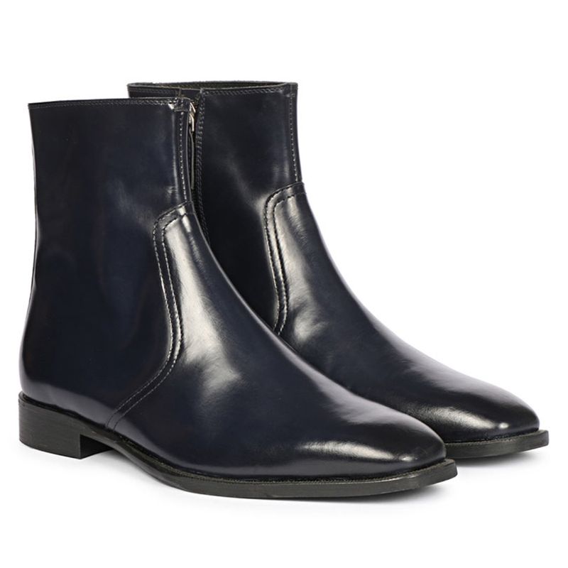 Saint G Navy Blue Leather Ankle Boots (EURO 40)