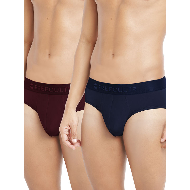 FREECULTR Anti-Microbial Air-Soft Micromodal Underwear Brief Pack Of 2 - Multi-Color (S)