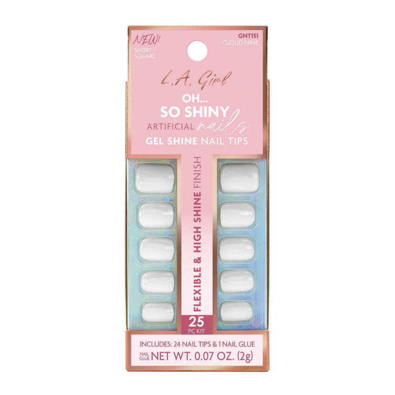 L.A. Girl Oh So Shiny Artificial Nail Tips - Cloud Nine