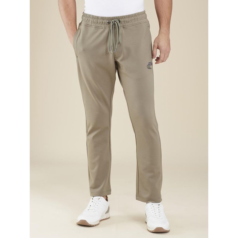 Olive Regular Fit Track Pants For Men By Being Human Clothing (XL)