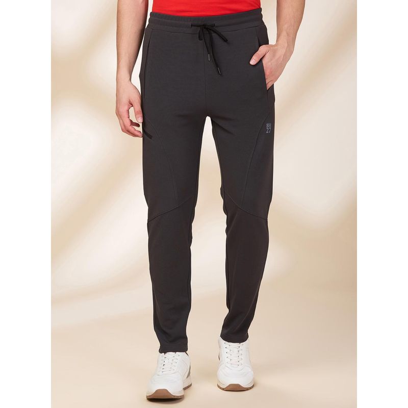 Being Human Men Solid Grey Blended Trackpant (S)