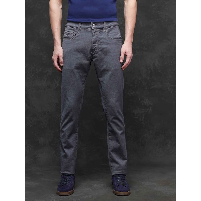 Rare Rabbit Grey Solid Slim Fit Jeans (30)