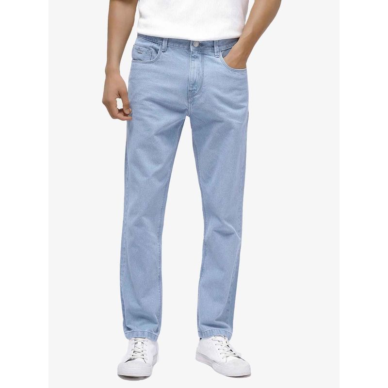 Rare Rabbit Blue Solid Regular Fit Jeans (36)