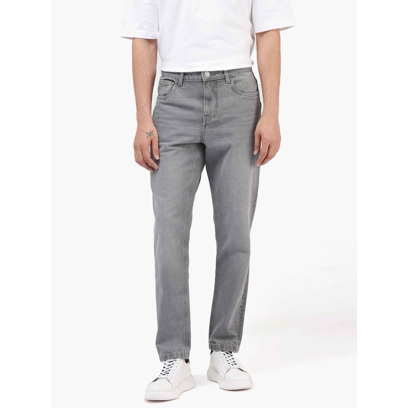 Rare Rabbit Grey Solid Regular Fit Jeans (28)