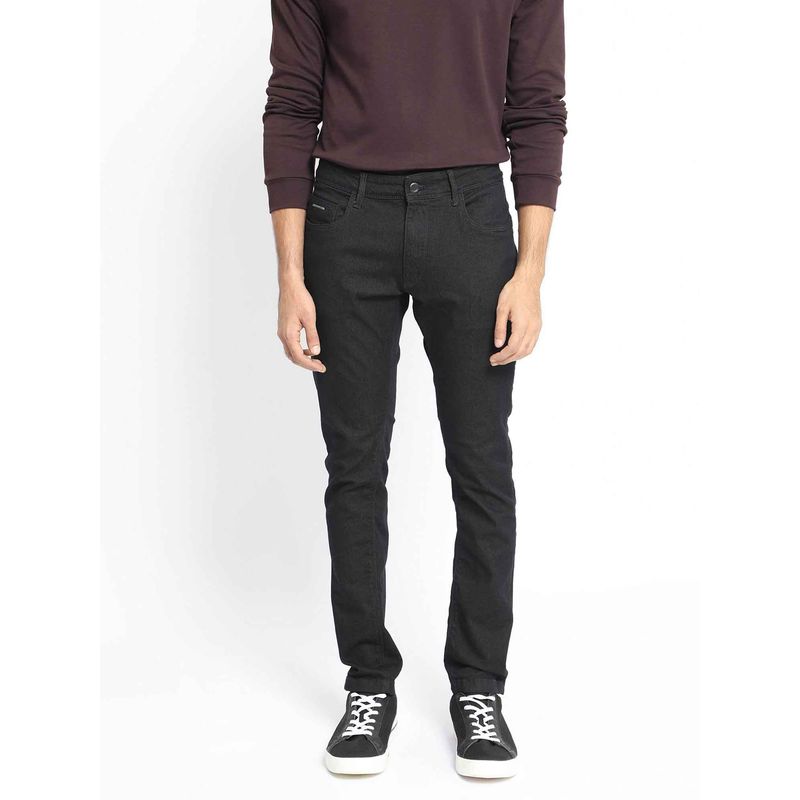 Rare Rabbit Charcoal Solid Slim Fit Jeans (28)
