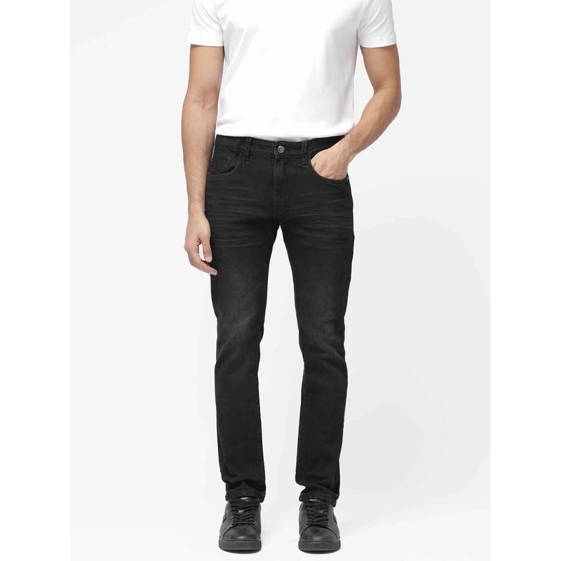Rare Rabbit Black Solid Slim Fit Jeans (30)