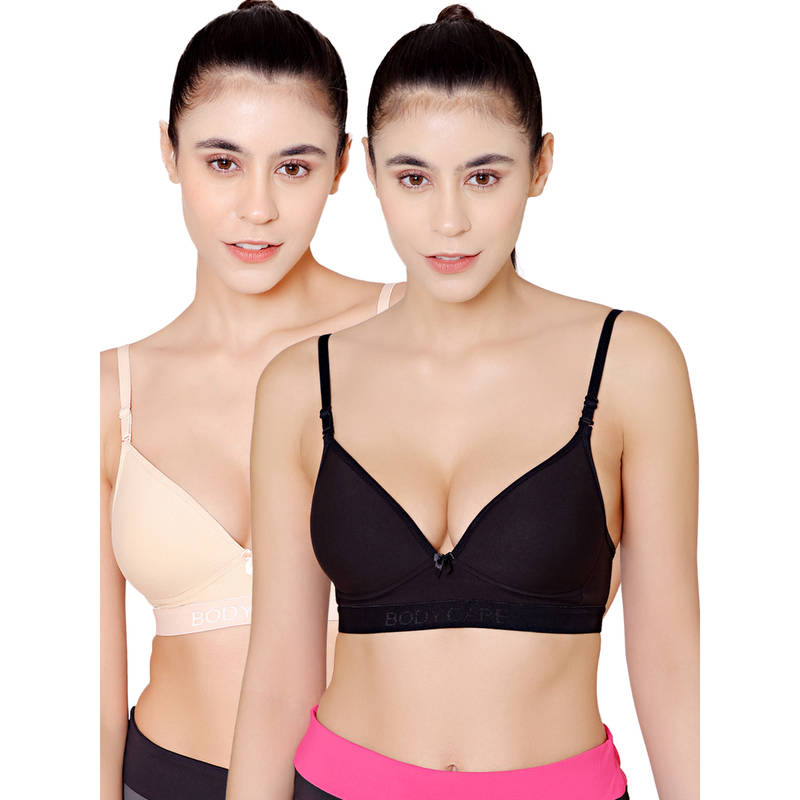 Bodycare Seamless Wire Free Padded Sports Bra-Pack Of 2 - Multi-Color (30B)