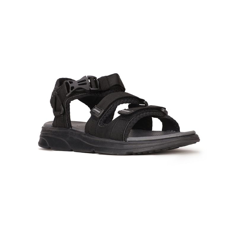 power sandals black