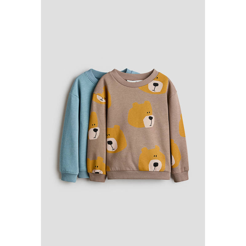 H&M Boys Multi-Color 2-pack printed sweatshirts (1.5-2 Years)