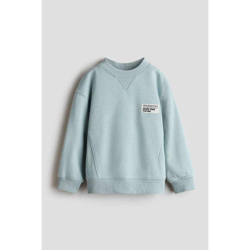 H&M Boys Turquoise Cotton sweatshirt (1.5-2 Years)