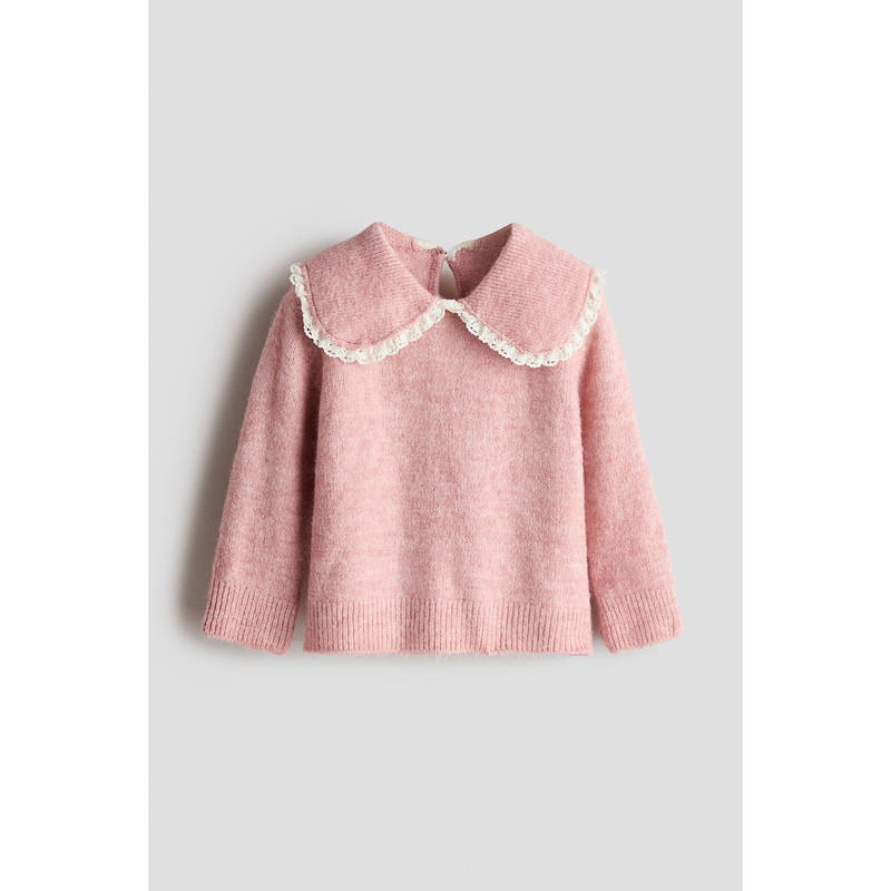 H&M Girls Pink Collared jumper (4-6 Months)