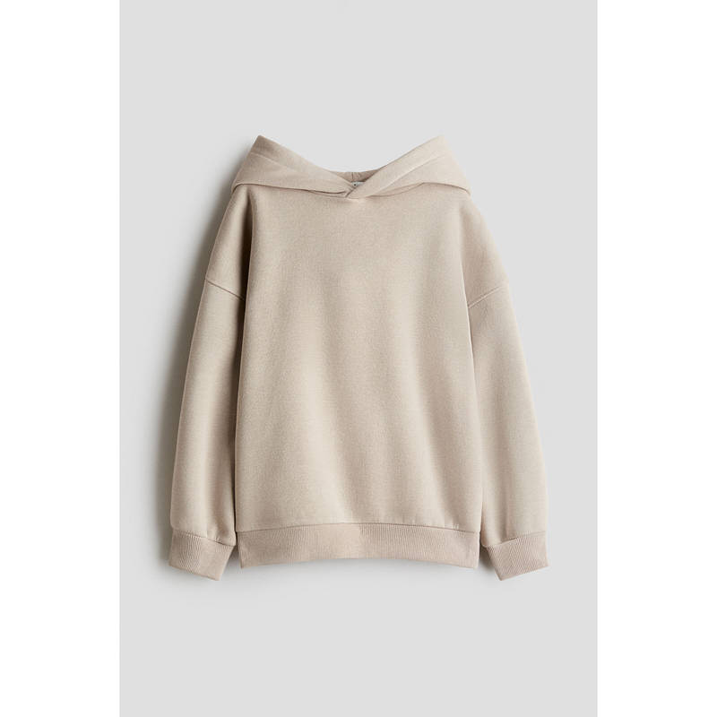 H&M Boys Beige Brushed-inside hoodie (1.5-2 Years)