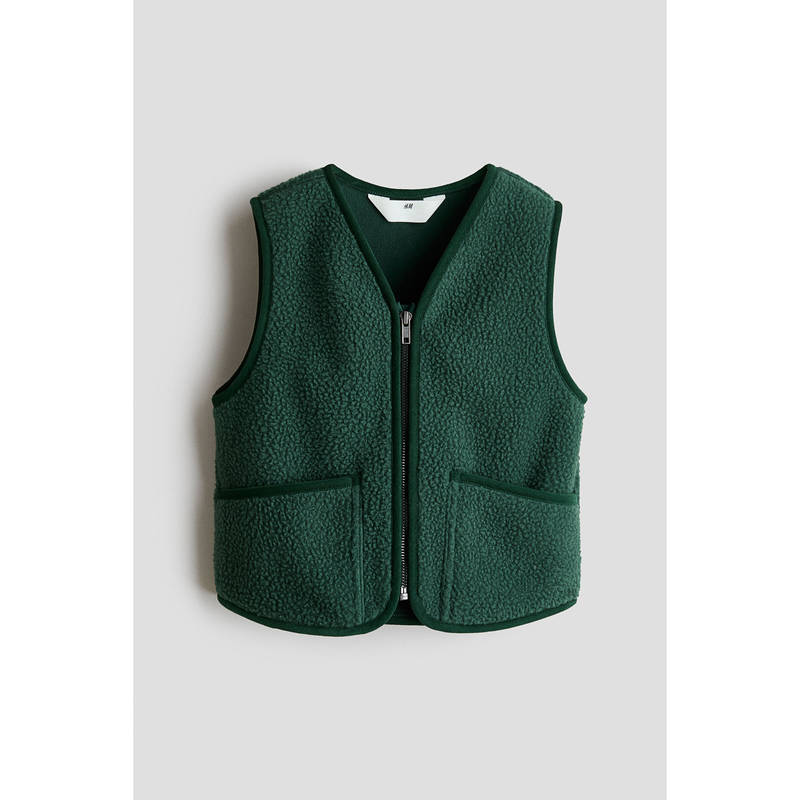 H&M Boys Green Teddy gilet (1.5-2 Years)