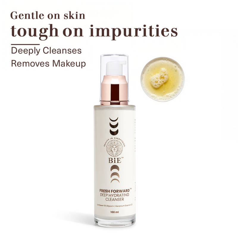 BiE Fresh Forward Deep Hydrating Cleanser With Glycerin & Geranium Oil PH-Balanced Makeup Remover