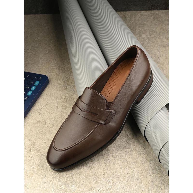 EGOSS Aspeerio Rover Formal Brown Loafers for Men (UK 11)