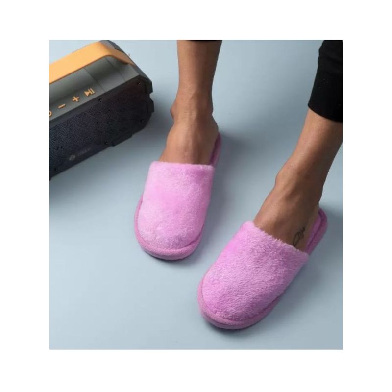 Drunken Women's Winter Home Open Toe Non Slip Purple Room Slippers (EURO 37)
