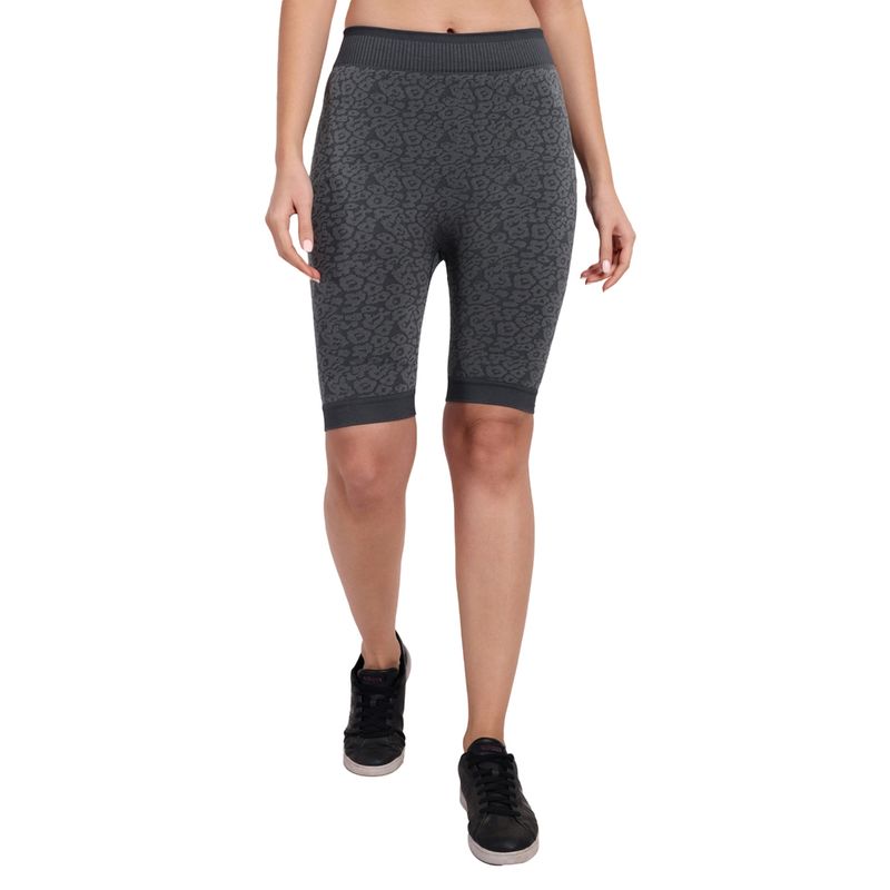 Heka Breathable and Dries Quick Training Leopard -Camo Seamless Grey Colour Shorts (S)