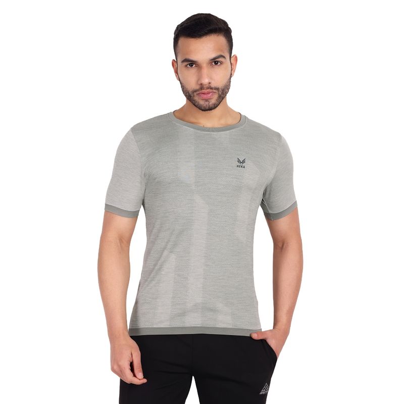 Heka Aspire Melange Functional shapes, and Antimicrobial Active Causal Sky Grey Men's T-shirt (S)