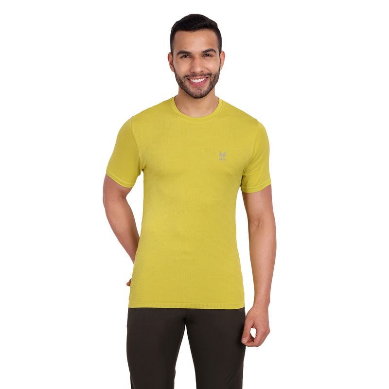Heka Moisture Transport System Sweat and dries Quick Training Neon Yellow Iconic Men's T-shirt (S)