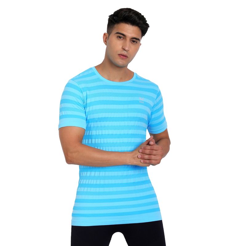 Heka Mens Blaze Move Tee Neon Aqua Blue (S)