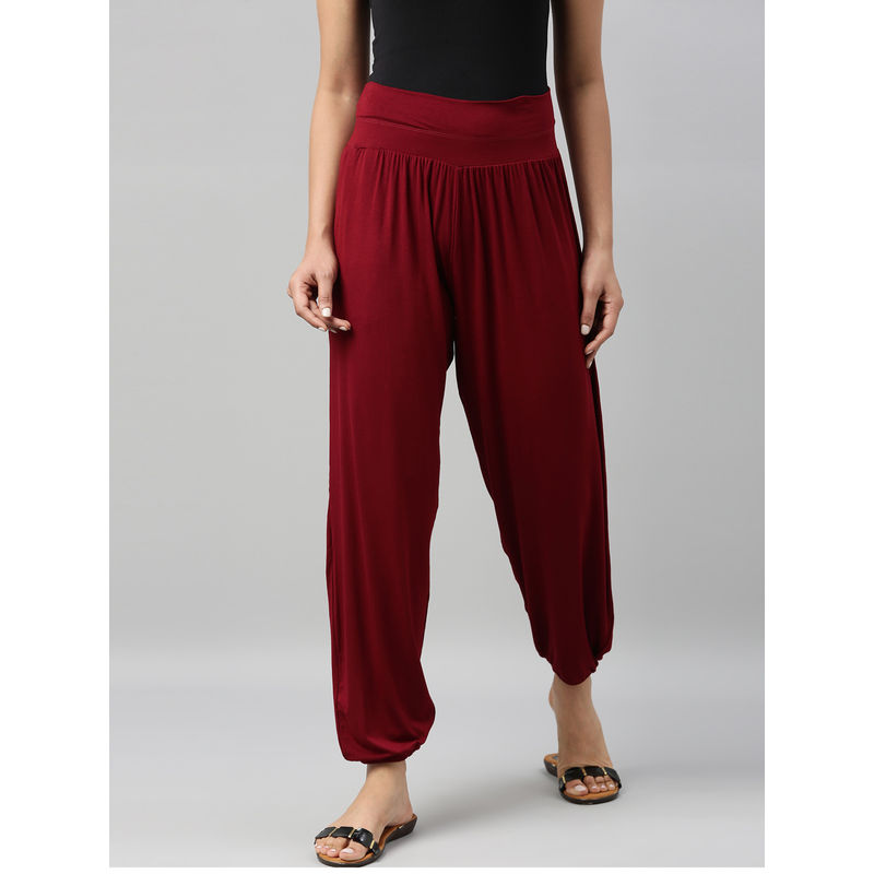 Buy BAMBOO HAREM TROUSERS ,yoga Pants,lounge Pants,hippie,ali  Baba,adjustable Jumpsuit,unisex, Solid Colour Rust Red,vegan,ethical,handmade  Online in India - Etsy