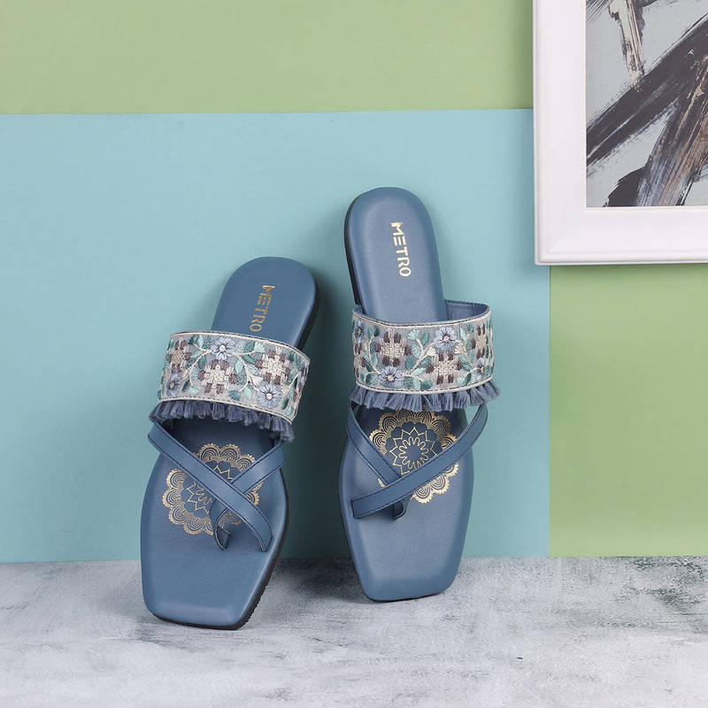 Metro Women Blue Flats (EURO 36)