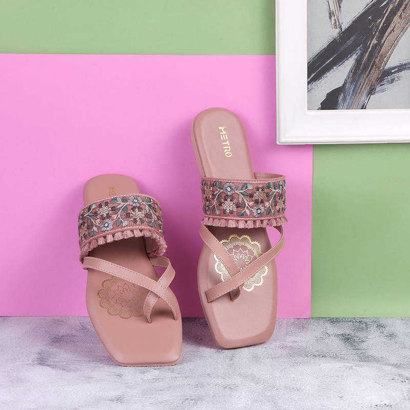 Metro Women Peach Flats (EURO 36)