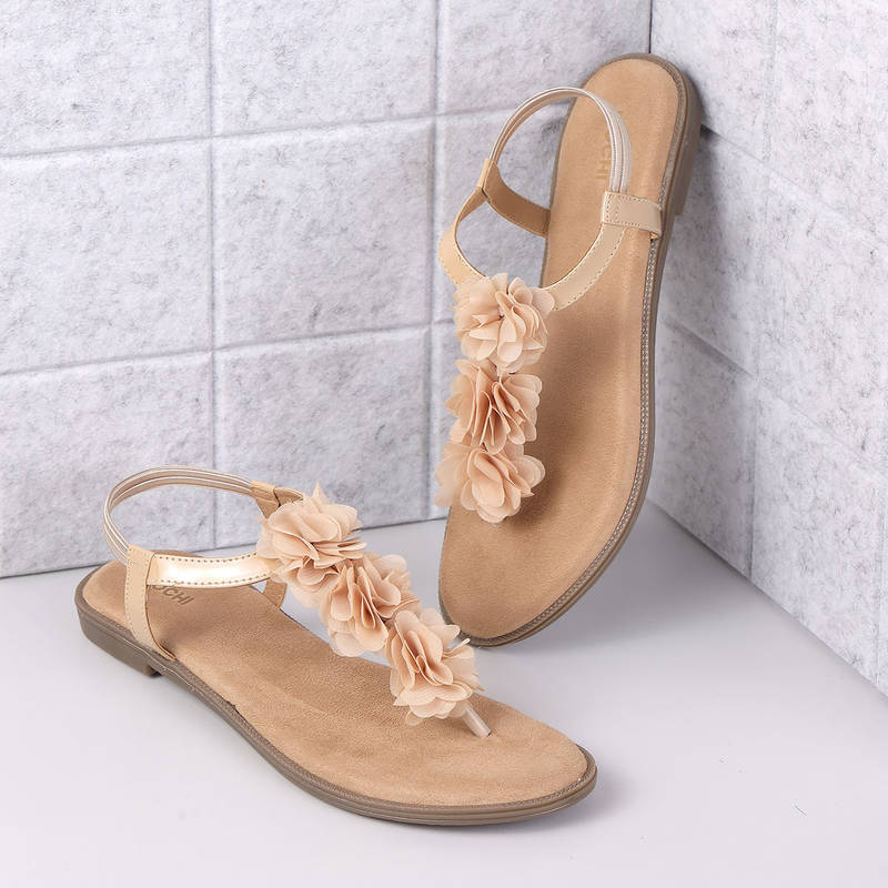 Mochi Women Beige Sandals (EURO 36)