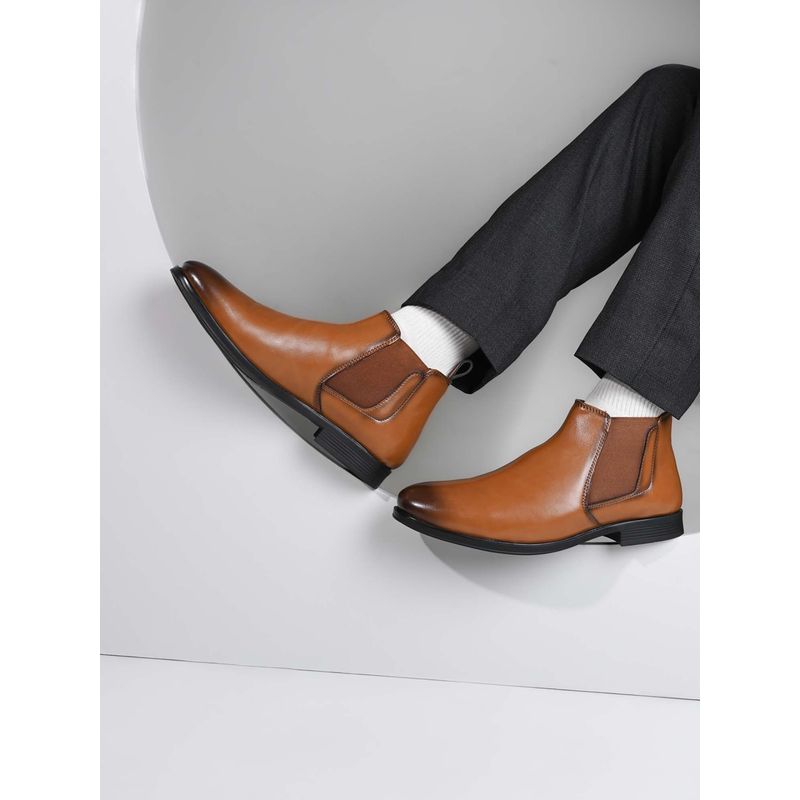 Hydes N Hues Tan Chelsea Boots for Men (EURO 40)