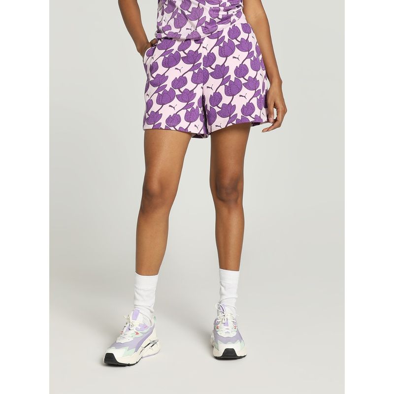 Puma BLOSSOM TR Women's Purple Shorts (XS)