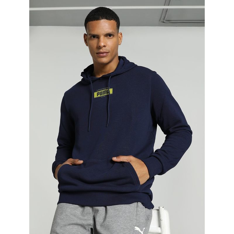 Puma Varsity Graphic Men's Blue Hoodies (M)