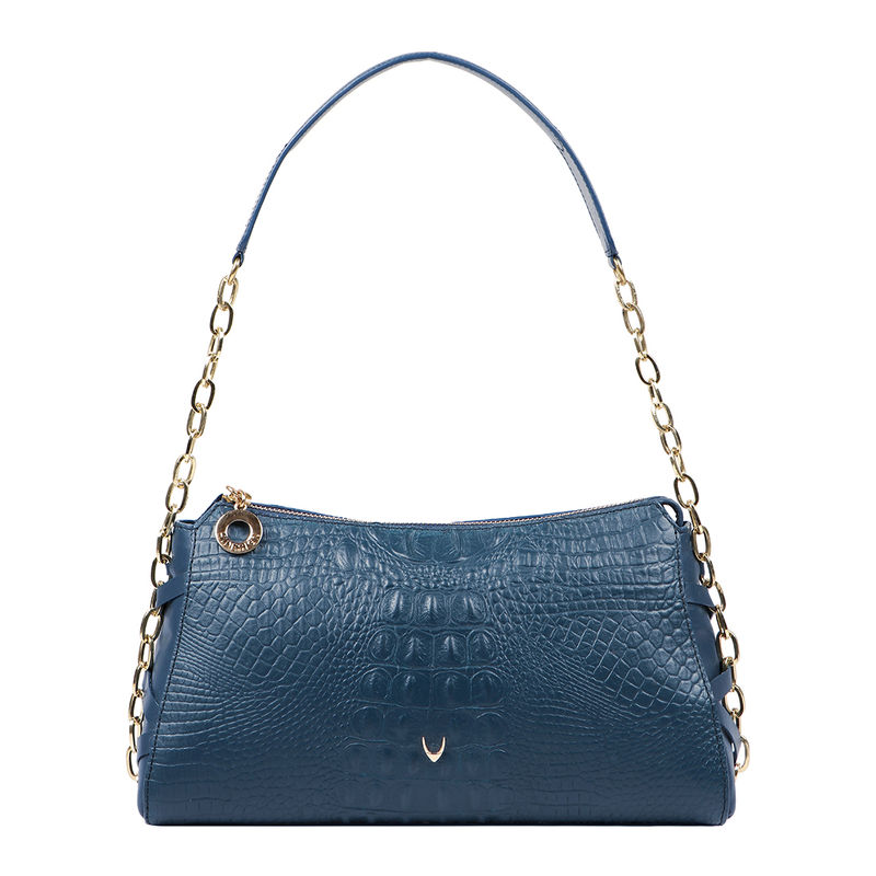 Hidesign Charleston 03 Blue Leather Womens Shoulderbag